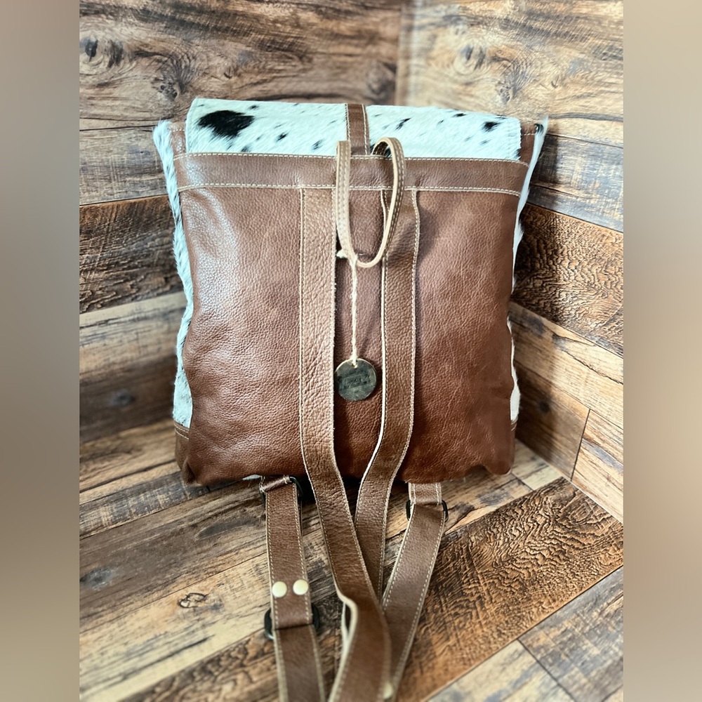Myra Cowhide Leather Large Backpack - image 8